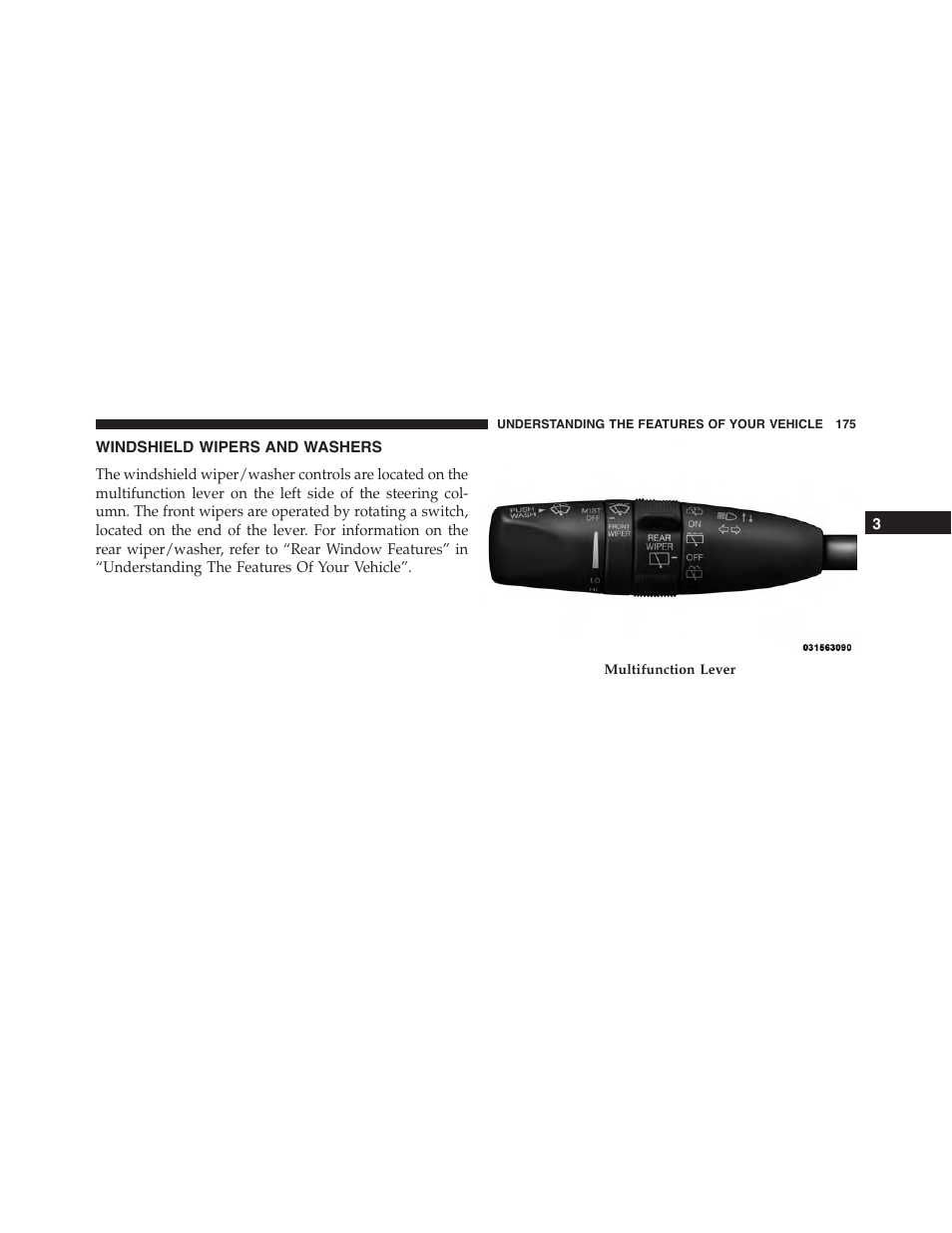 Windshield wipers and washers | Jeep 2015 Grand Cherokee - Owner Manual User Manual | Page 177 / 709