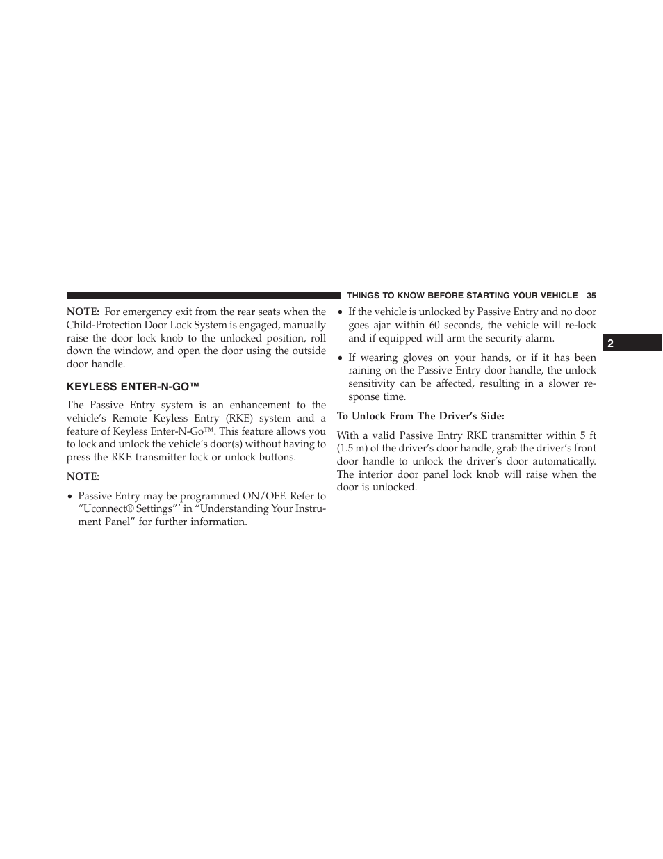 Keyless enter-n-go | Jeep 2015 Grand Cherokee - Owner Manual User Manual | Page 37 / 709