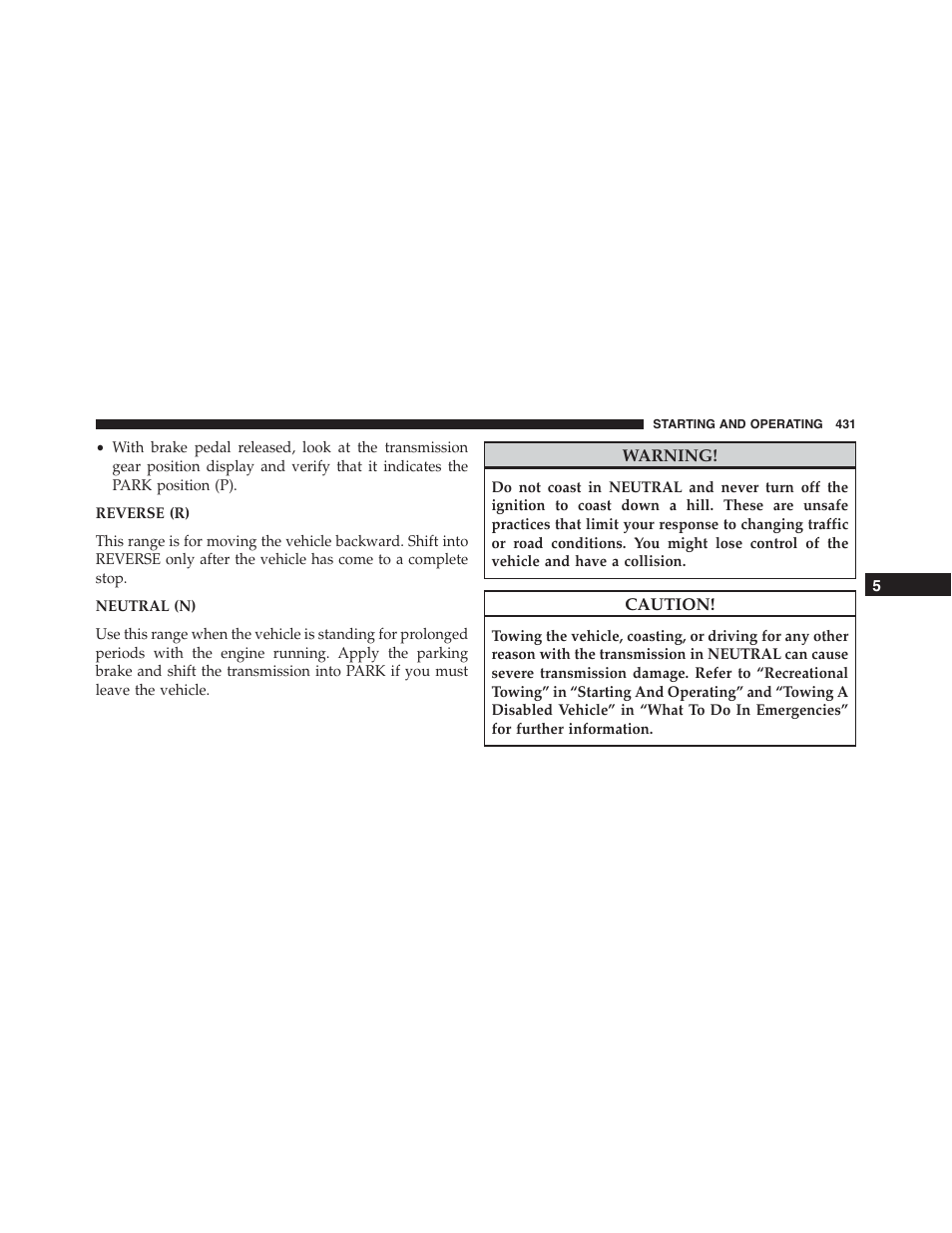 Jeep 2015 Grand Cherokee - Owner Manual User Manual | Page 433 / 709