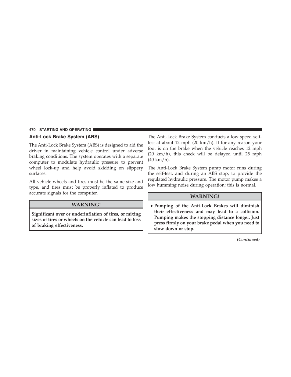 Anti-lock brake system (abs) | Jeep 2015 Grand Cherokee - Owner Manual User Manual | Page 472 / 709