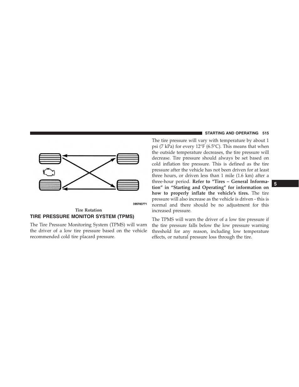 Tire pressure monitor system (tpms) | Jeep 2015 Grand Cherokee - Owner Manual User Manual | Page 517 / 709