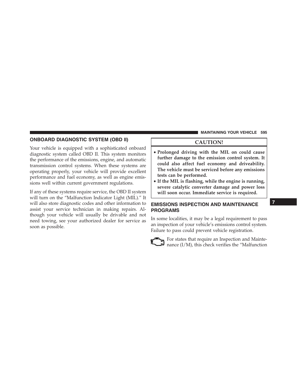 Onboard diagnostic system (obd ii), Emissions inspection and maintenance programs, Emissions inspection and maintenance | Programs | Jeep 2015 Grand Cherokee - Owner Manual User Manual | Page 597 / 709