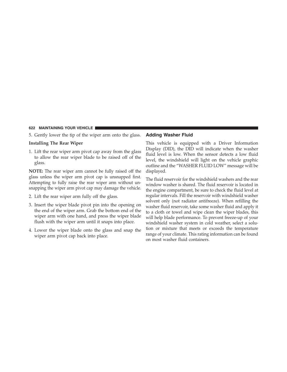 Adding washer fluid | Jeep 2015 Grand Cherokee - Owner Manual User Manual | Page 624 / 709