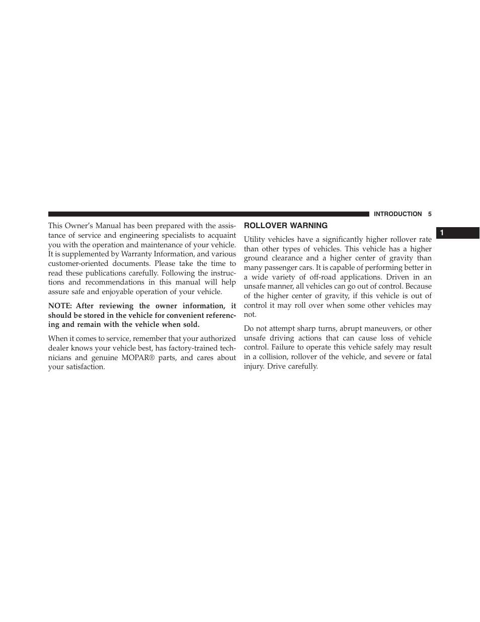 Rollover warning | Jeep 2015 Grand Cherokee - Owner Manual User Manual | Page 7 / 709