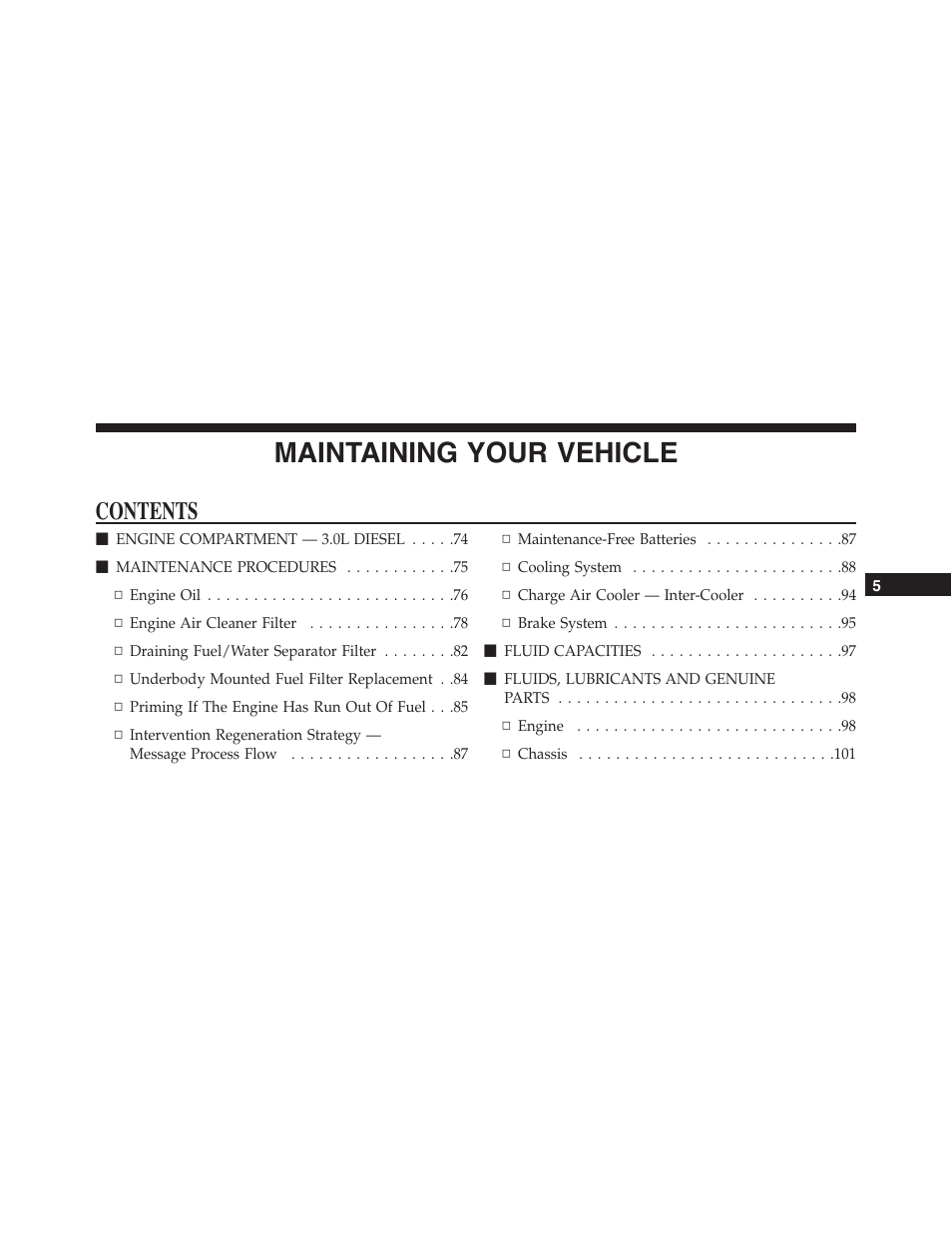 Jeep 2015 Grand Cherokee - Diesel Supplement User Manual | Page 75 / 122