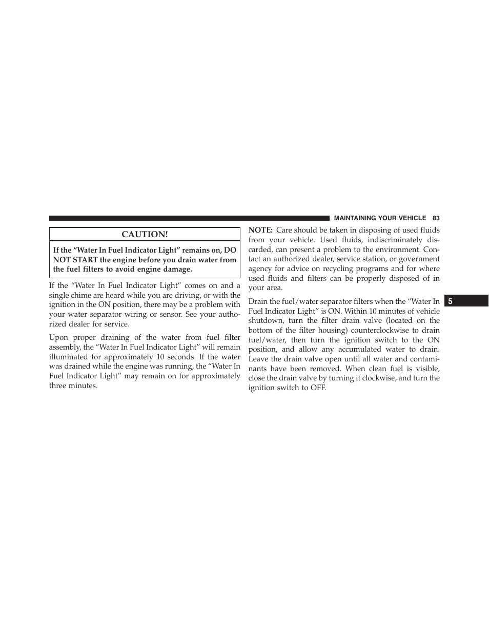 Jeep 2015 Grand Cherokee - Diesel Supplement User Manual | Page 85 / 122