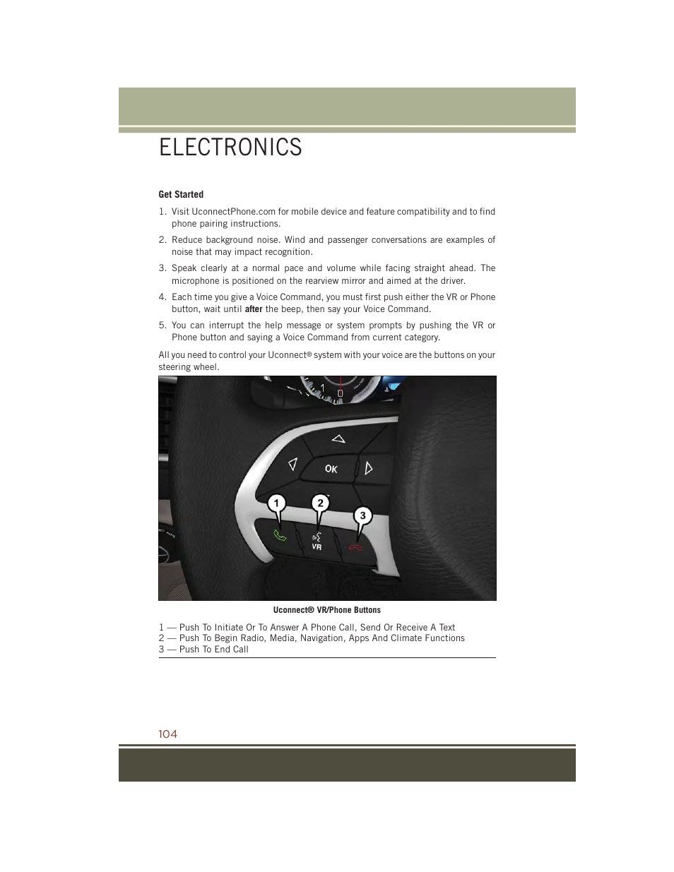 Electronics | Jeep 2015 Grand Cherokee SRT - User Guide User Manual | Page 106 / 268