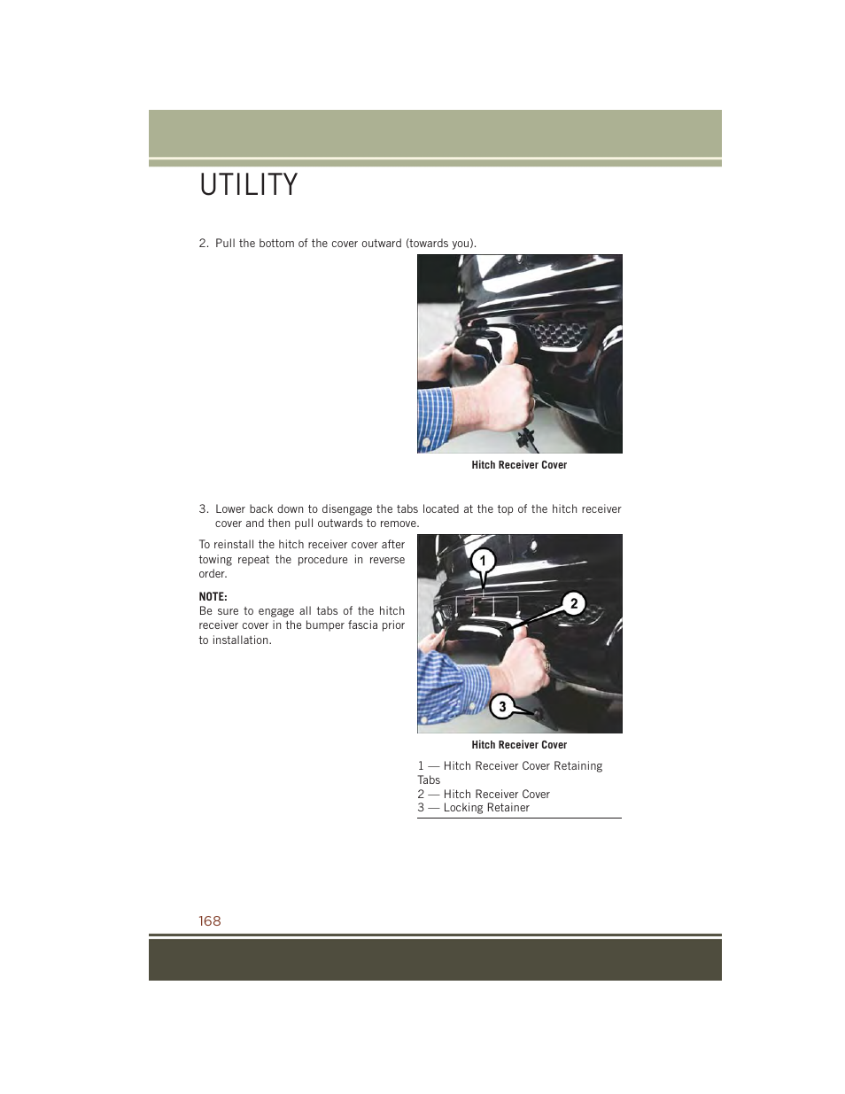 Utility | Jeep 2015 Grand Cherokee SRT - User Guide User Manual | Page 170 / 268