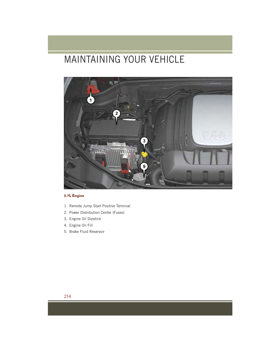 7l engine, Maintaining your vehicle | Jeep 2015 Grand Cherokee SRT - User Guide User Manual | Page 216 / 268