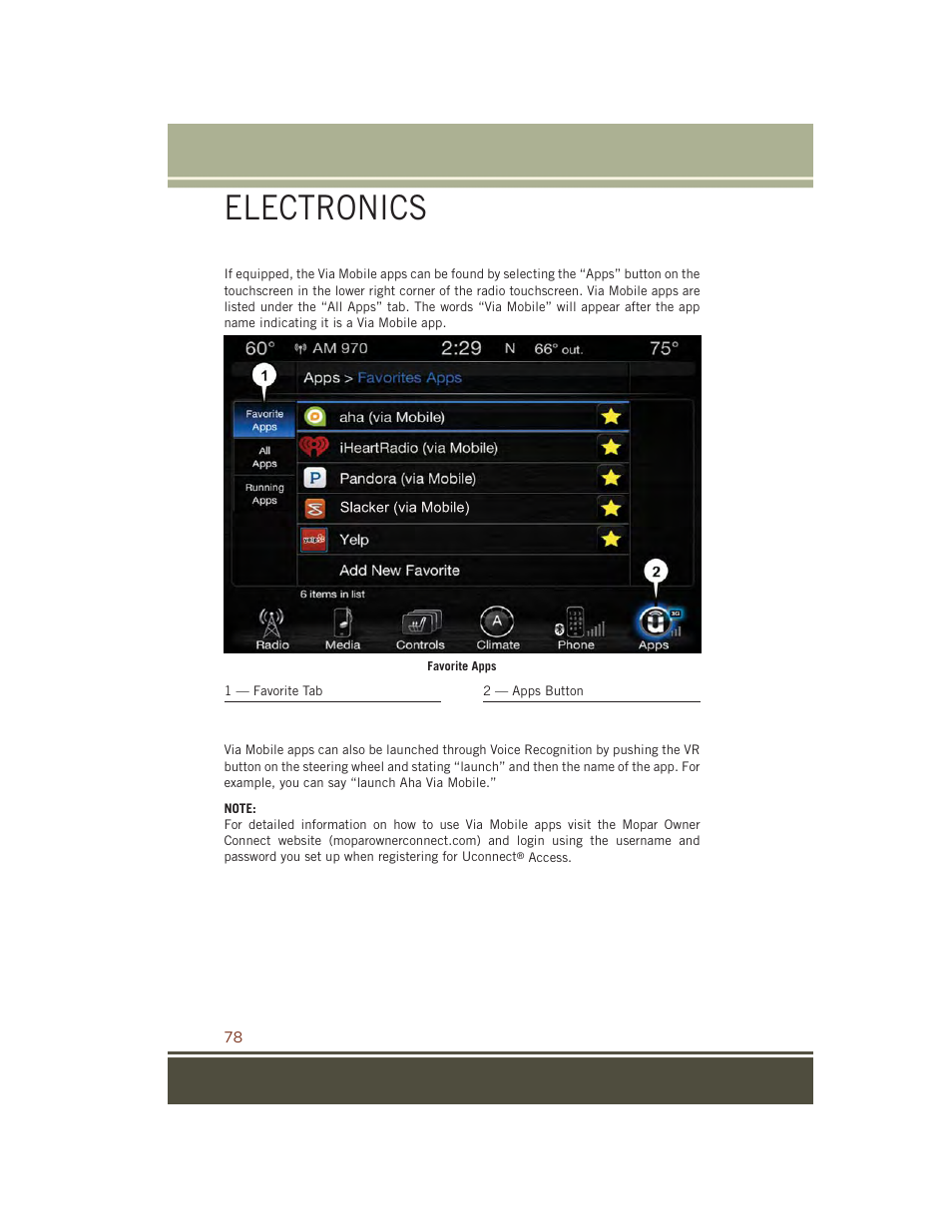 Electronics | Jeep 2015 Grand Cherokee SRT - User Guide User Manual | Page 80 / 268