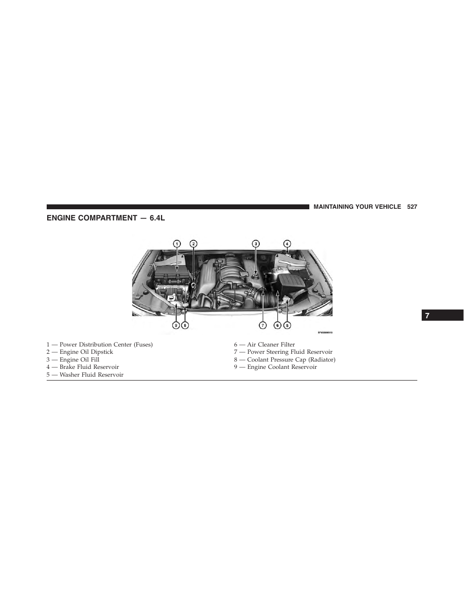 Engine compartment — 6.4l | Jeep 2015 Grand Cherokee SRT - Owner Manual User Manual | Page 529 / 638