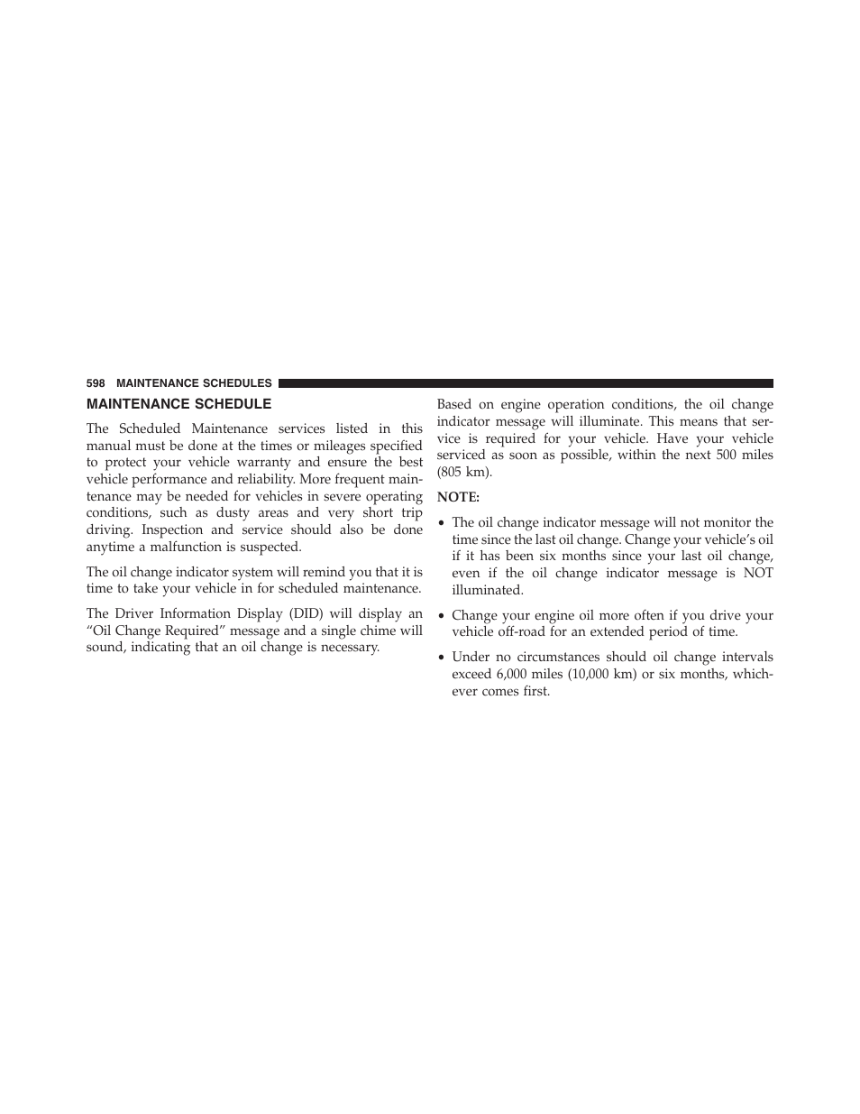 Maintenance schedule | Jeep 2015 Grand Cherokee SRT - Owner Manual User Manual | Page 600 / 638
