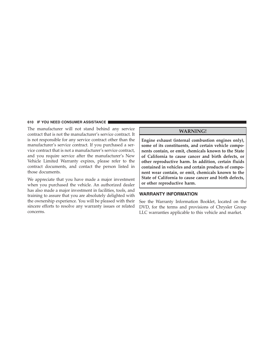 Warranty information | Jeep 2015 Grand Cherokee SRT - Owner Manual User Manual | Page 612 / 638