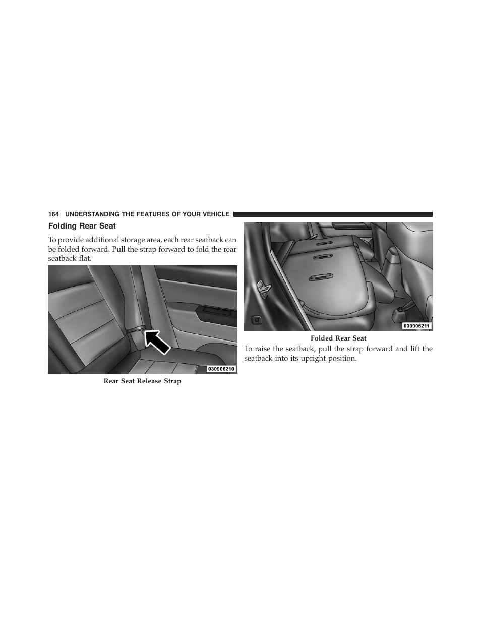 Folding rear seat | Jeep 2015 Patriot - Owner Manual User Manual | Page 166 / 568