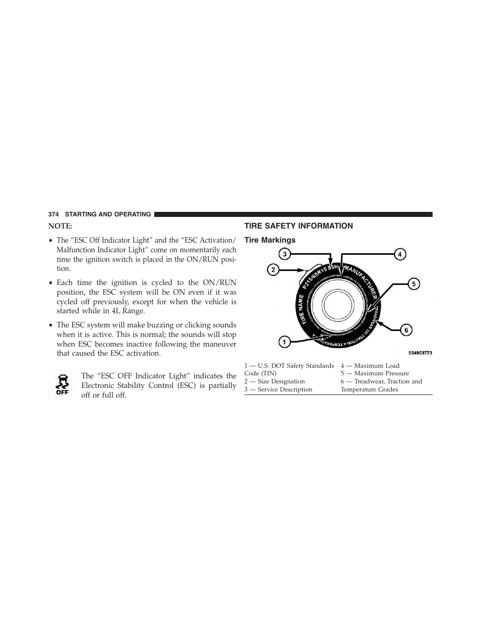 Tire safety information, Tire markings | Jeep 2015 Patriot - Owner Manual User Manual | Page 376 / 568