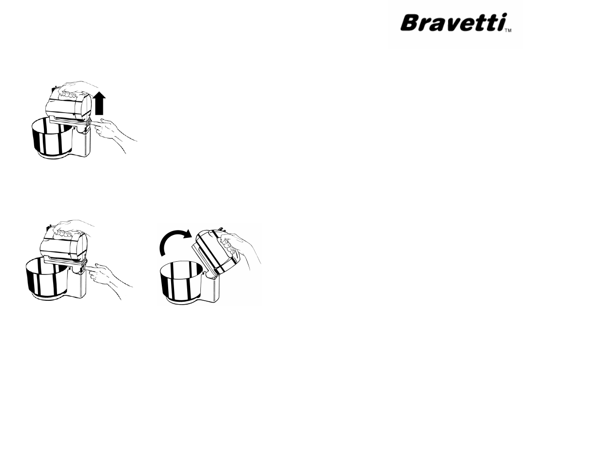 Three (3) year limited warranty, How to remove the power mixer from its stand, Ownership registration card | Bravetti EP545XX User Manual | Page 4 / 4