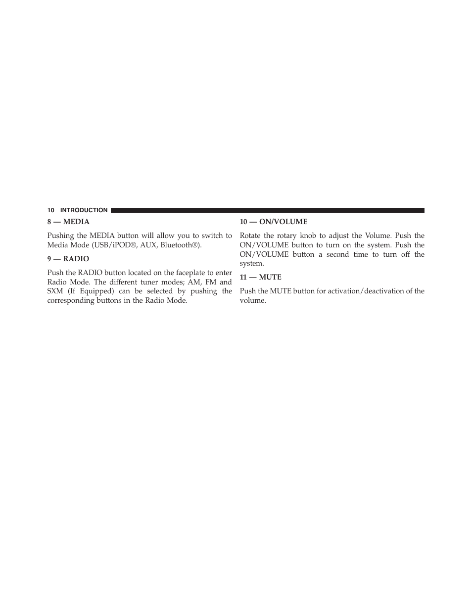 Jeep 2015 Renegade - Uconnect 65A/65AN Manual User Manual | Page 11 / 250