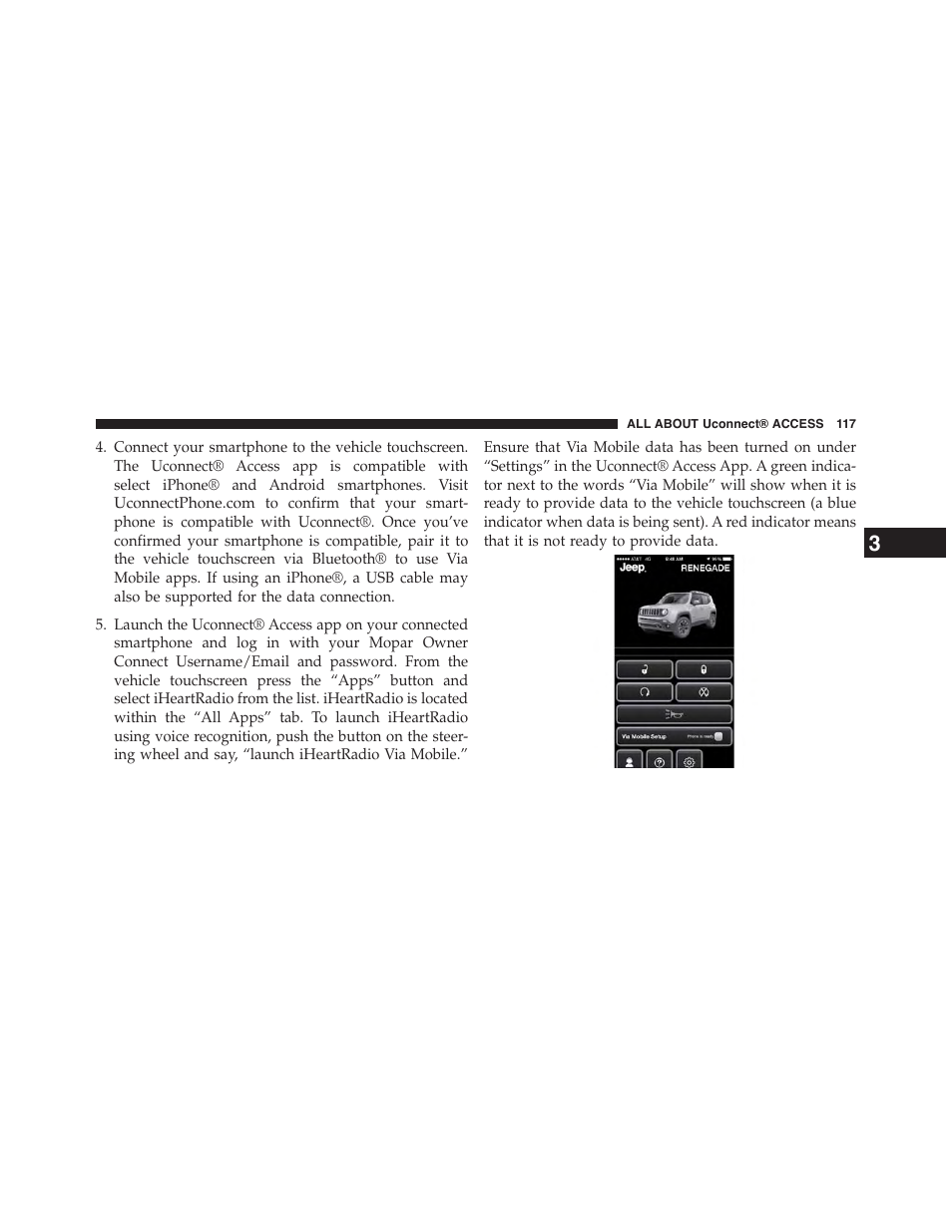 Jeep 2015 Renegade - Uconnect 65A/65AN Manual User Manual | Page 118 / 250