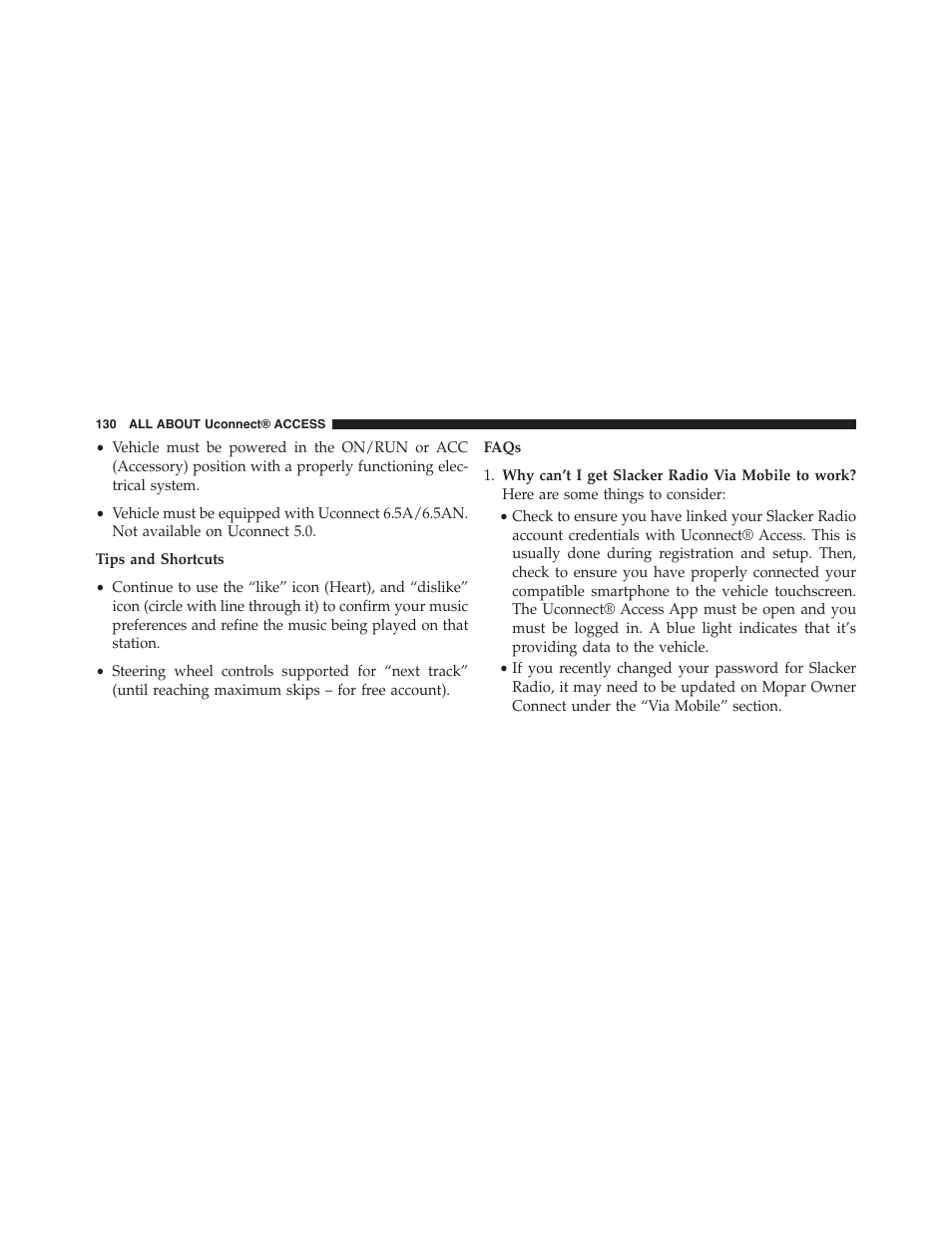 Jeep 2015 Renegade - Uconnect 65A/65AN Manual User Manual | Page 131 / 250