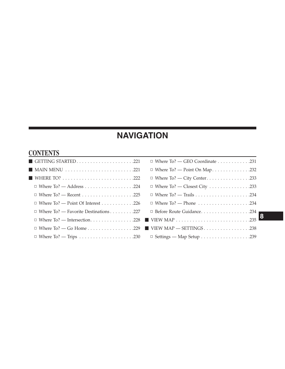 Jeep 2015 Renegade - Uconnect 65A/65AN Manual User Manual | Page 220 / 250