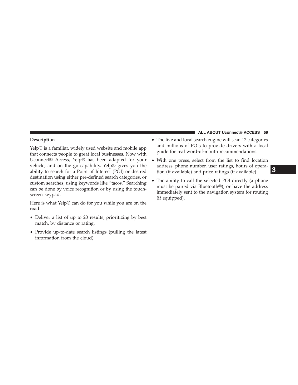 Jeep 2015 Renegade - Uconnect 65A/65AN Manual User Manual | Page 60 / 250