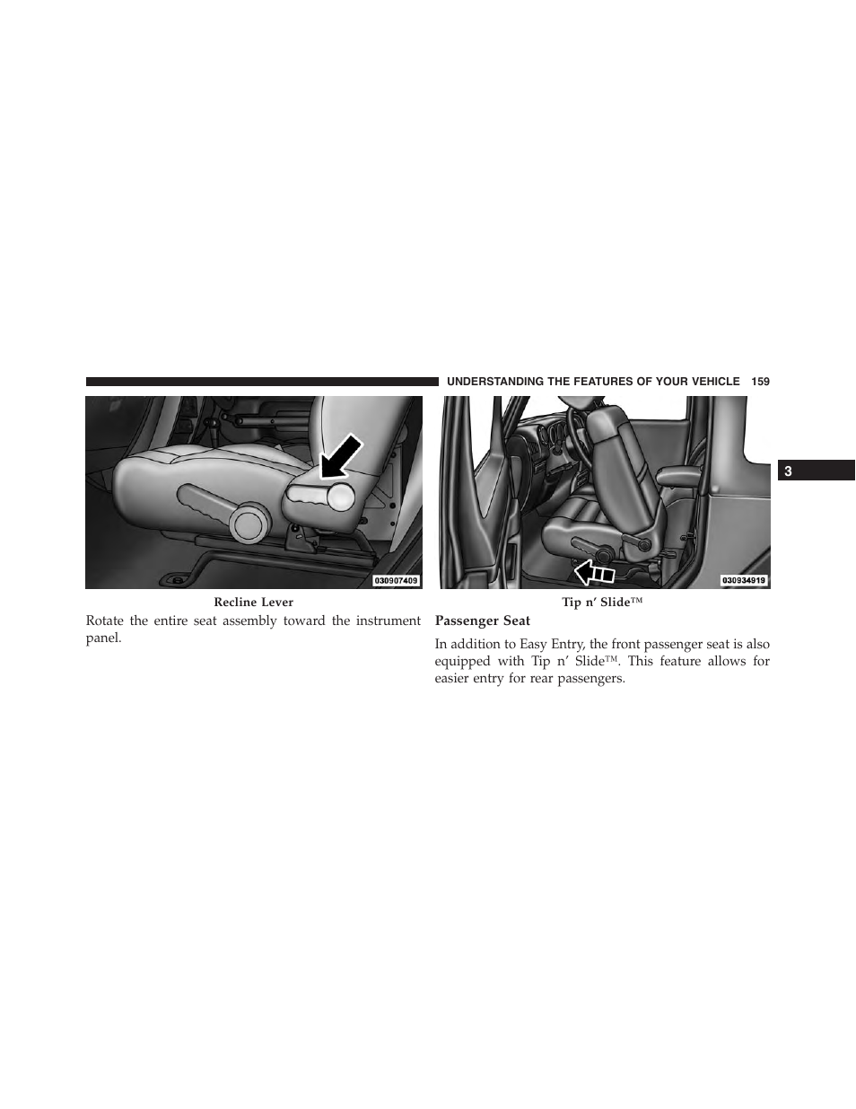 Passenger seat | Jeep 2015 Wrangler - Owner Manual User Manual | Page 161 / 695