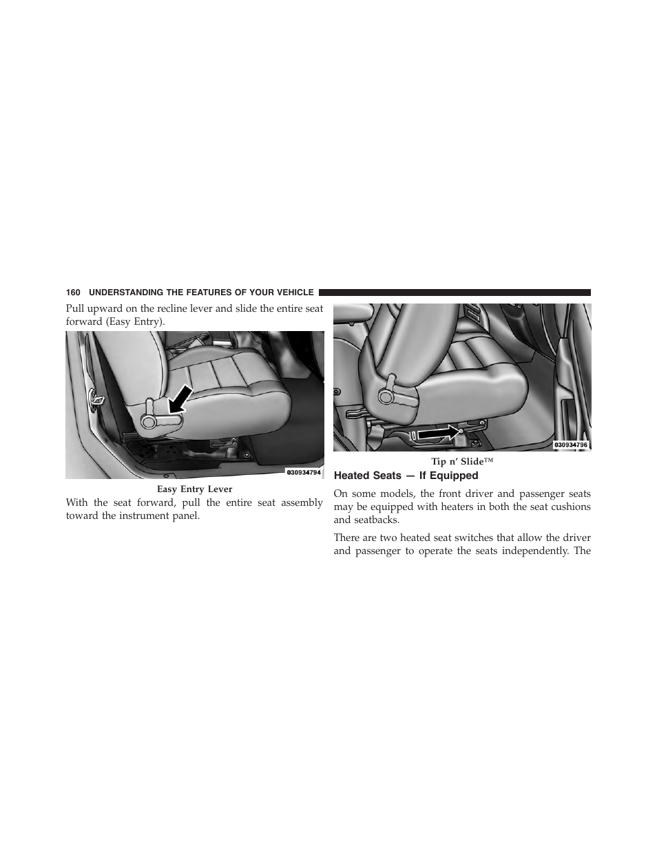 Heated seats — if equipped | Jeep 2015 Wrangler - Owner Manual User Manual | Page 162 / 695