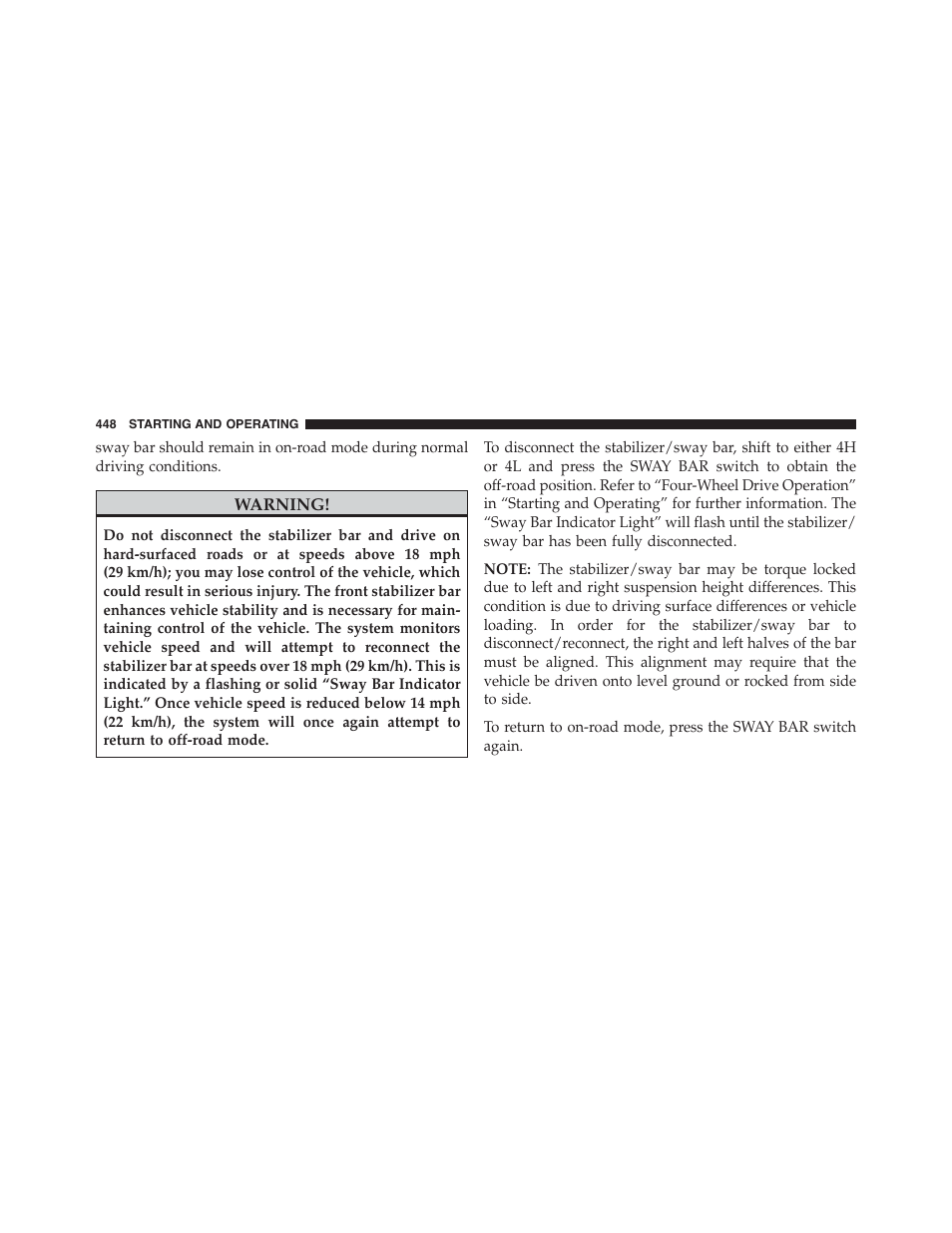 Jeep 2015 Wrangler - Owner Manual User Manual | Page 450 / 695