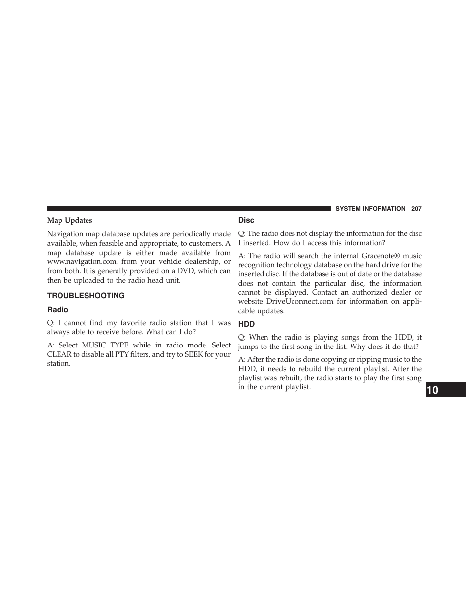 Troubleshooting, Radio, Disc | Jeep 2015 Wrangler - Uconnect 730N Manual User Manual | Page 218 / 222