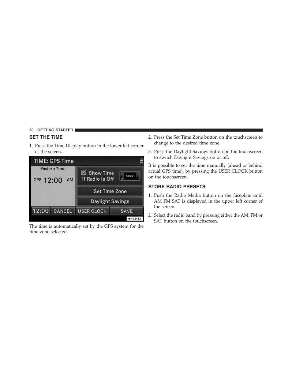 Set the time, Store radio presets | Jeep 2015 Wrangler - Uconnect 730N Manual User Manual | Page 31 / 222