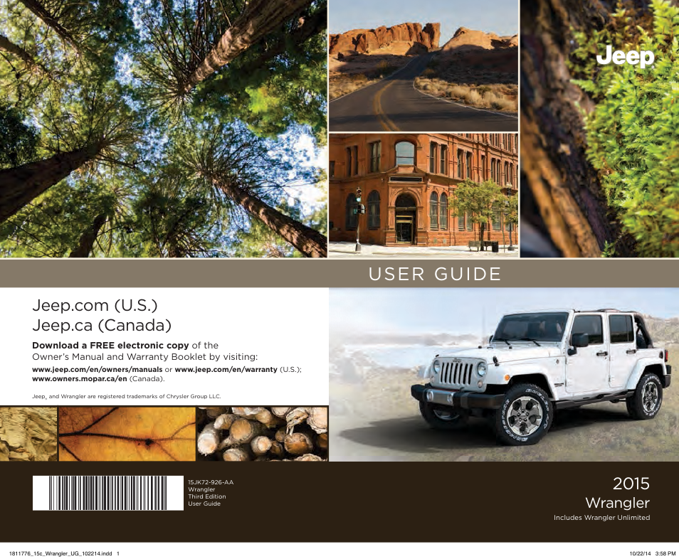 Jeep 2015 Wrangler - User Guide User Manual | 164 pages