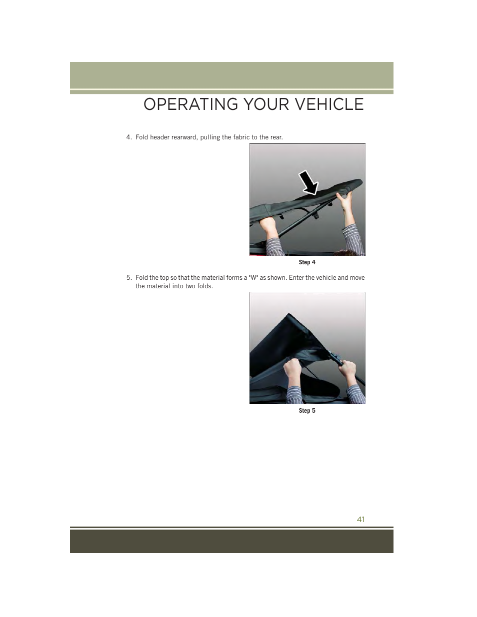 Operating your vehicle | Jeep 2015 Wrangler - User Guide User Manual | Page 43 / 164