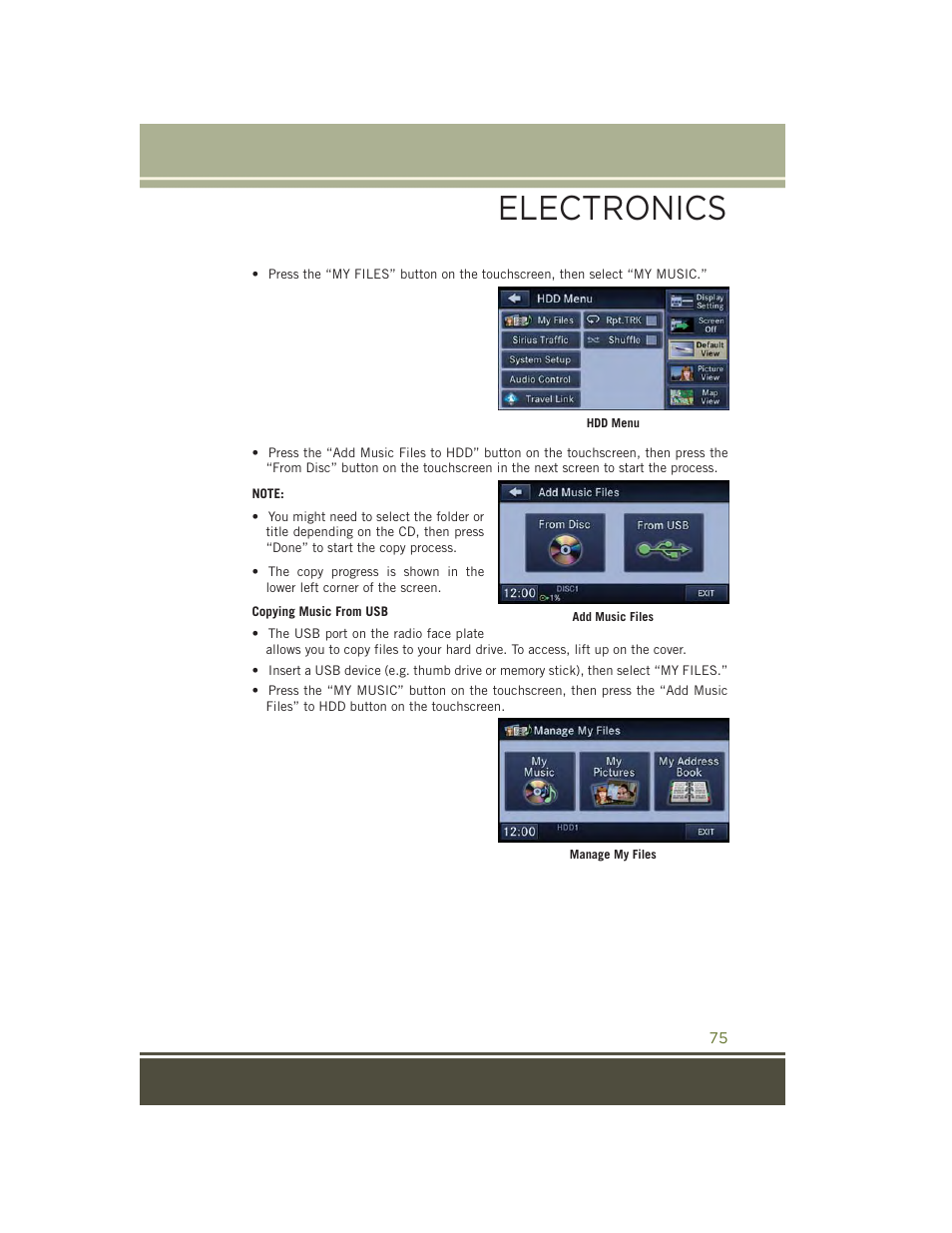 Electronics | Jeep 2015 Wrangler - User Guide User Manual | Page 77 / 164