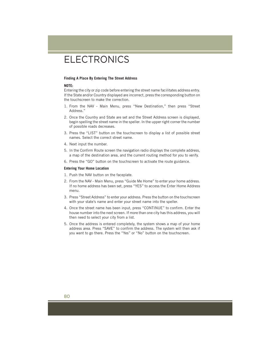 Electronics | Jeep 2015 Wrangler - User Guide User Manual | Page 82 / 164