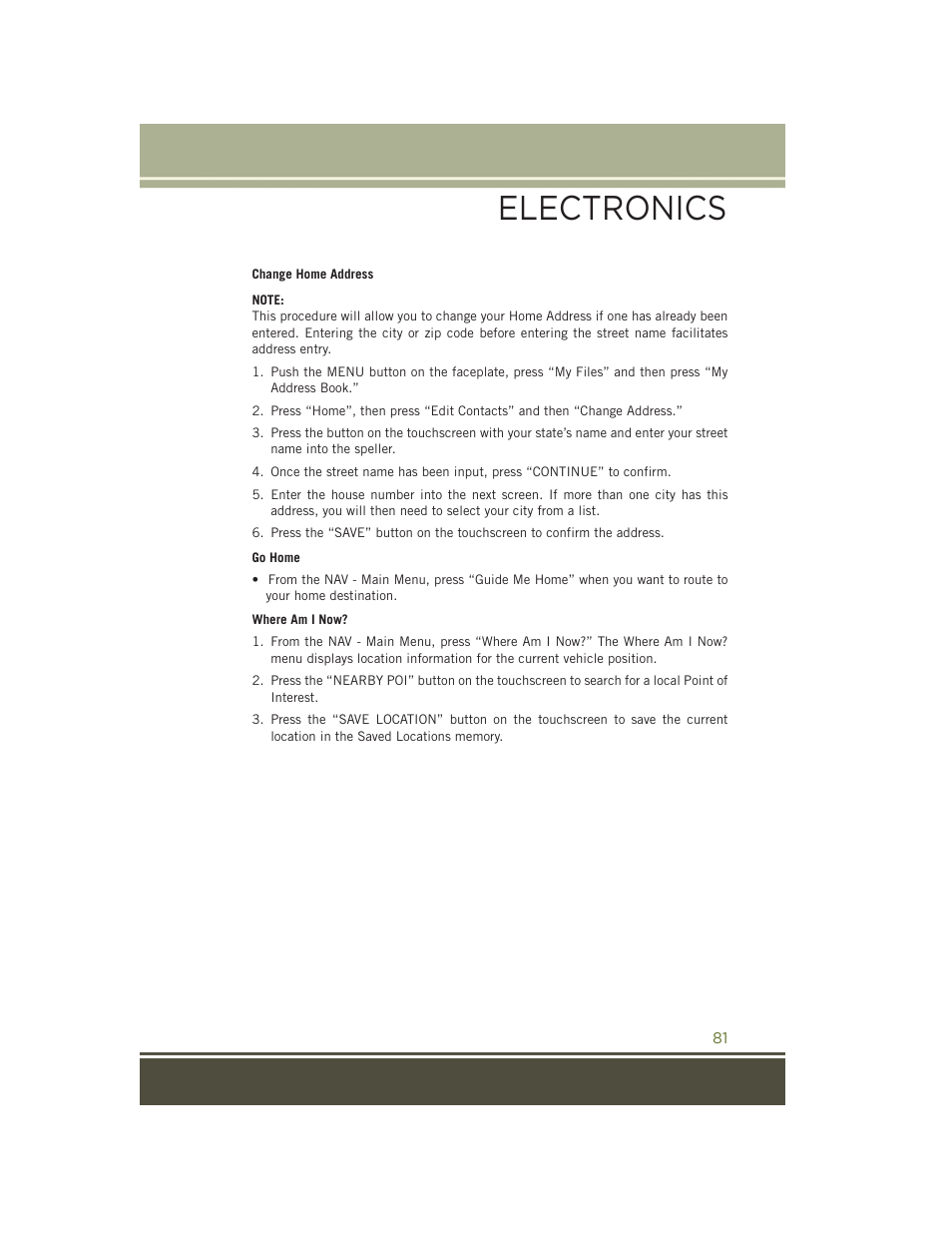 Electronics | Jeep 2015 Wrangler - User Guide User Manual | Page 83 / 164