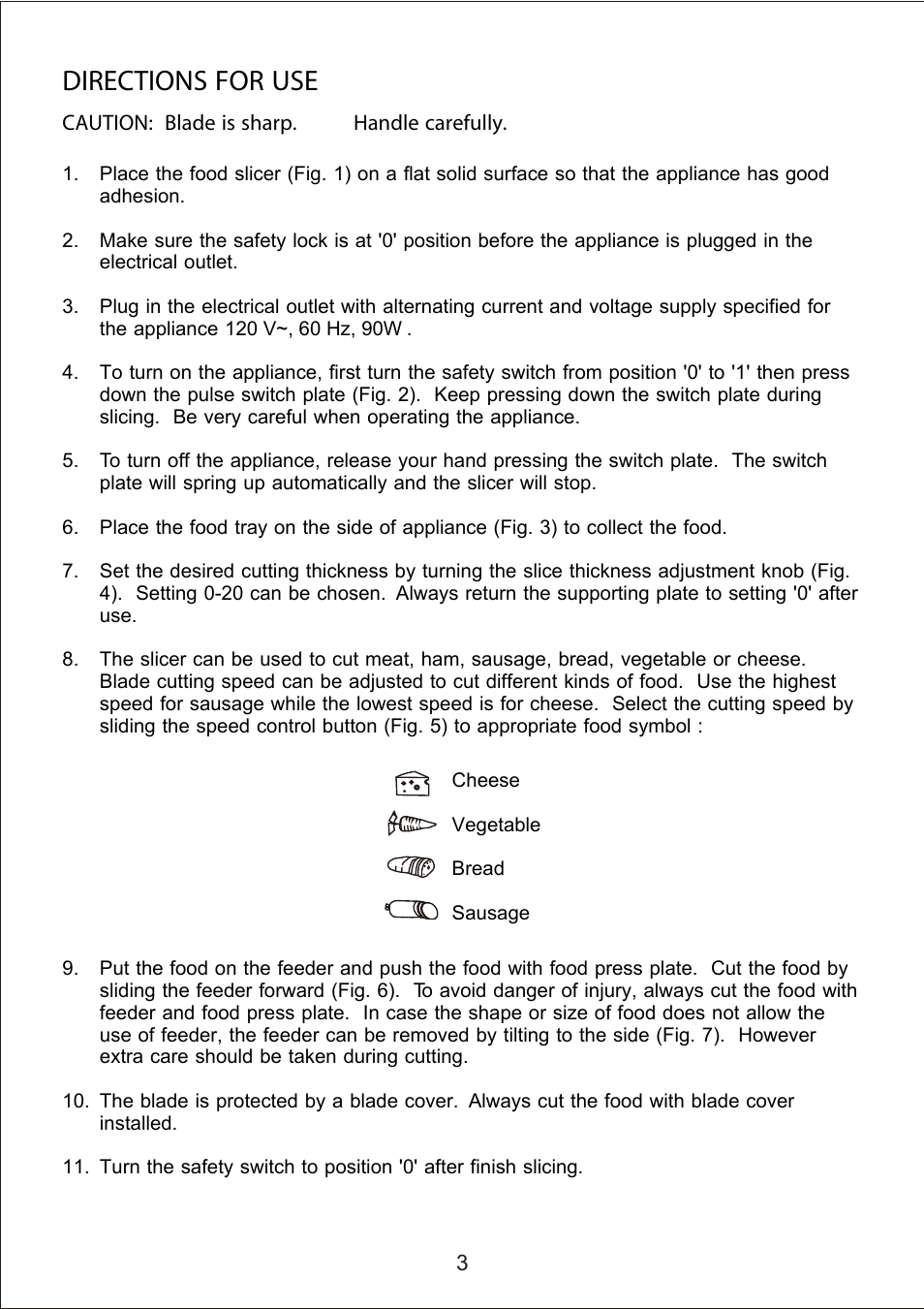 Directions for use | Bravetti PLATINUM PRO BKS600 User Manual | Page 4 / 10