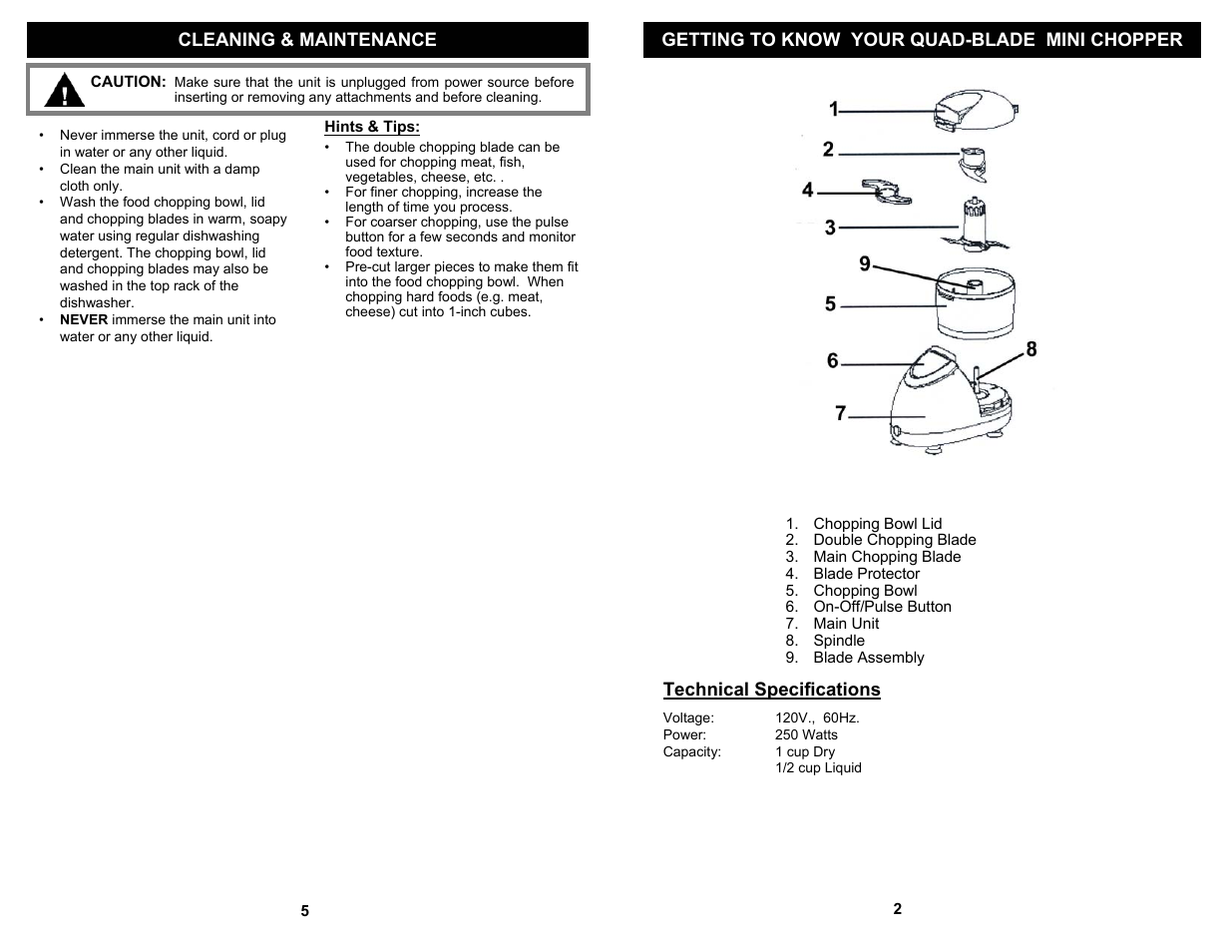 Bravetti QUADE BLADE K4702H User Manual | Page 3 / 4
