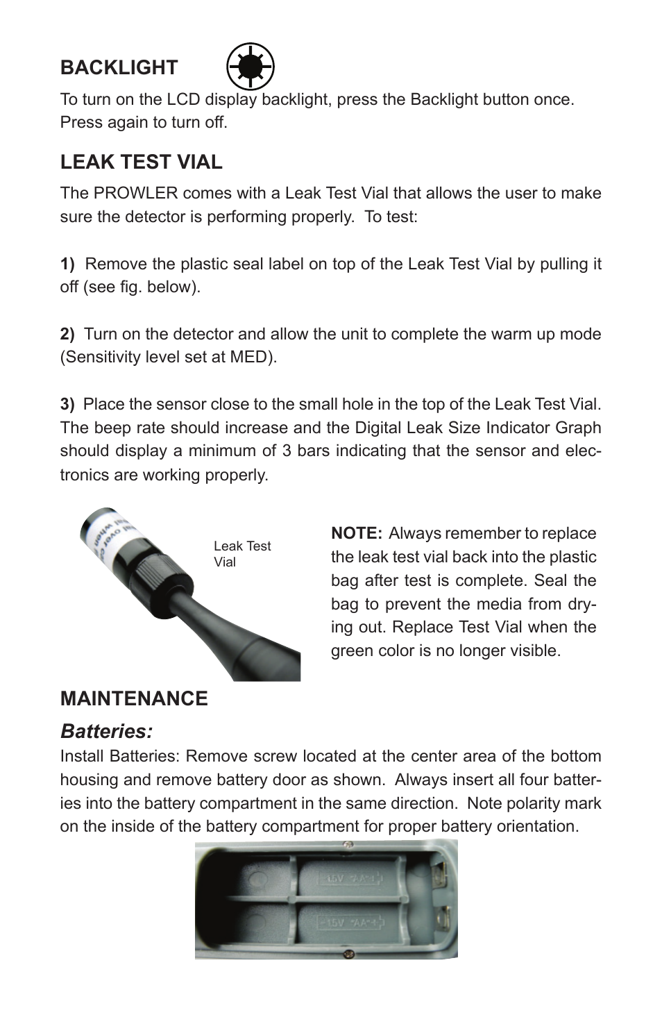 Just Better LD-5000 Prowler Leak Detector User Manual | Page 5 / 8