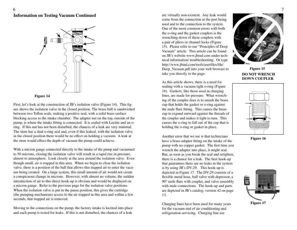 Information on testing vacuum continued | Just Better Keeping the life of your pump User Manual | Page 4 / 9