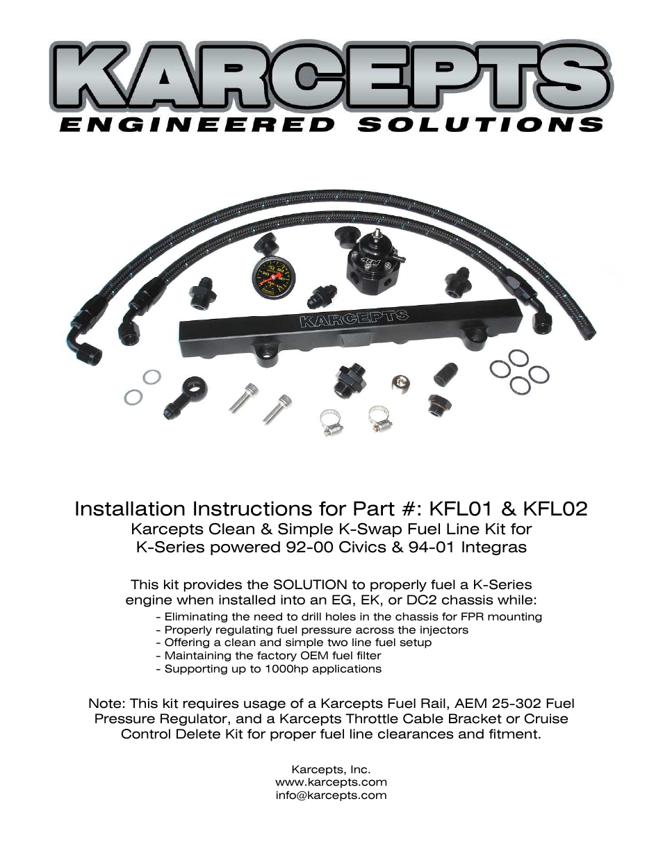 Karcepts KFL02 User Manual | 12 pages