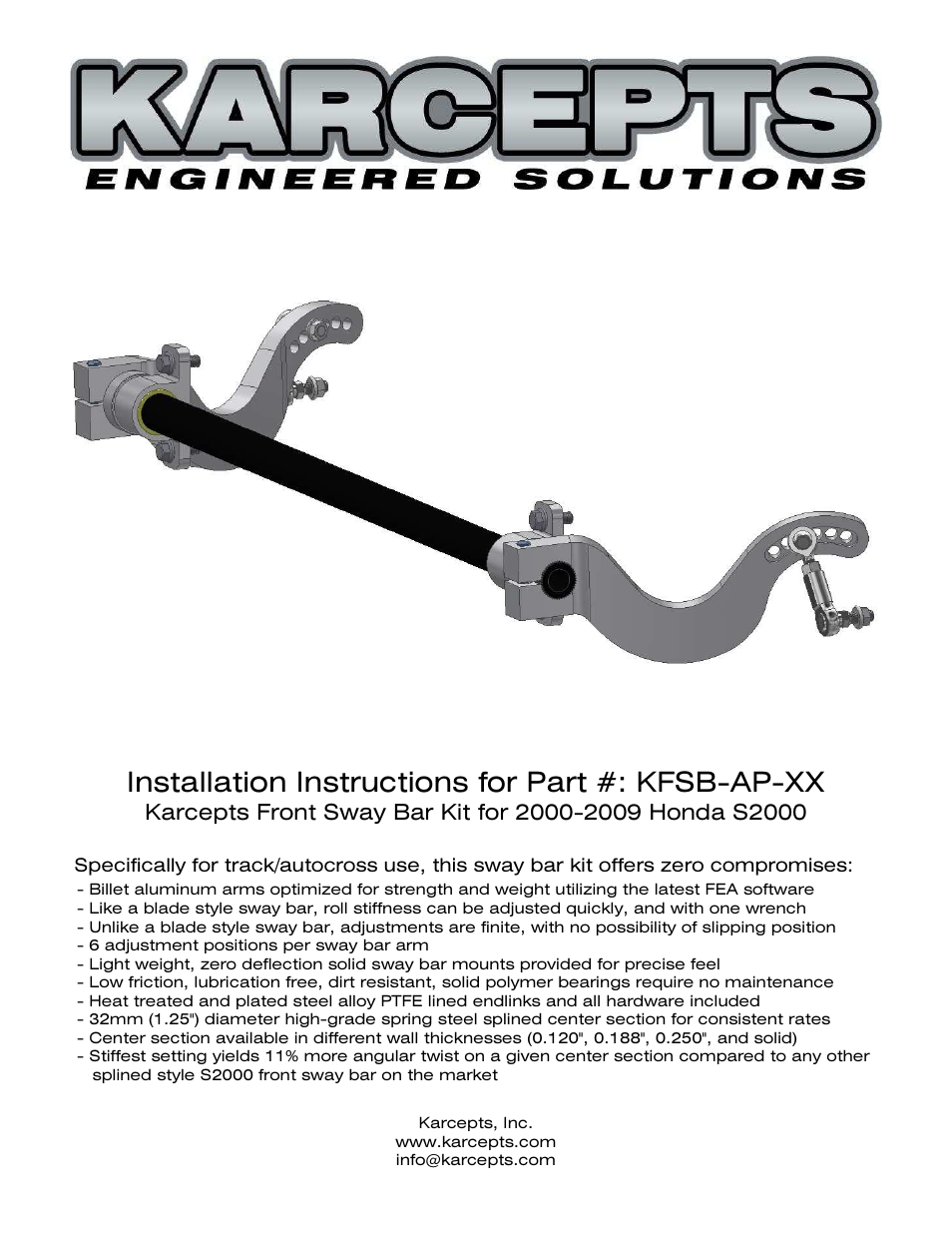 Karcepts KFSB-AP-XX User Manual | 13 pages