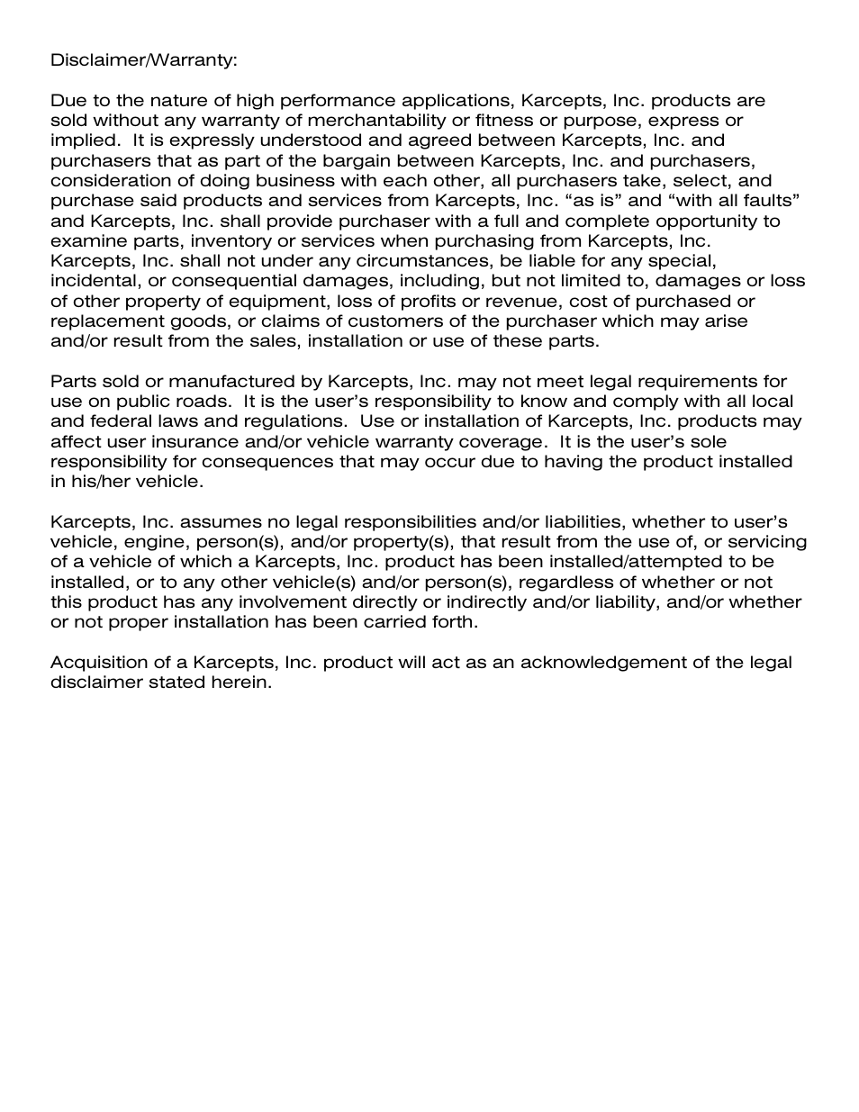 Karcepts KFSB-AP-XX User Manual | Page 13 / 13