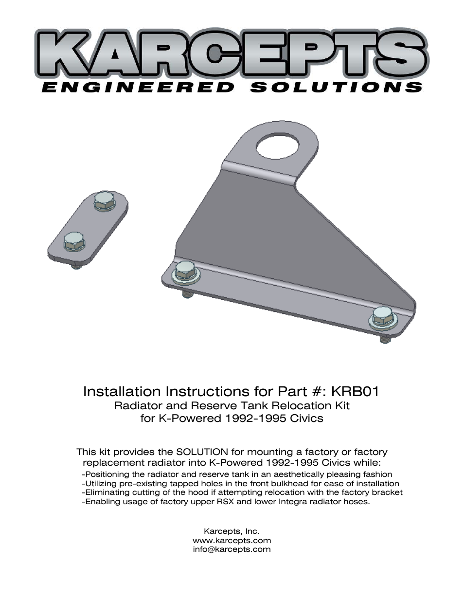 Karcepts KRB01 User Manual | 8 pages