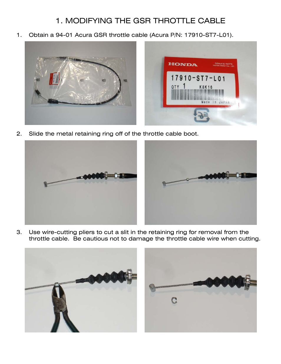 Modifying the gsr throttle cable | Karcepts KTC02 User Manual | Page 3 / 8