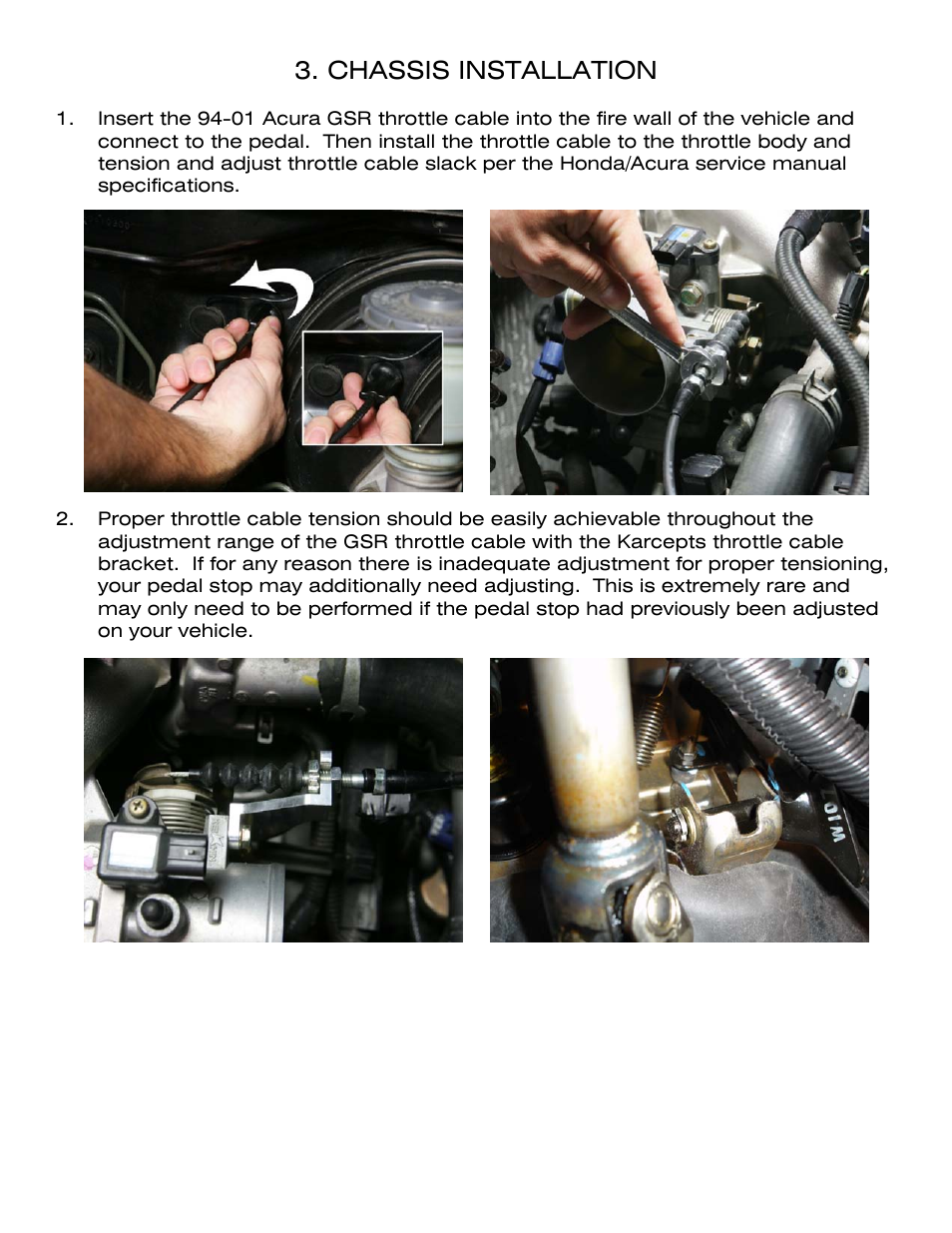 Chassis installation | Karcepts KTC02 User Manual | Page 6 / 8