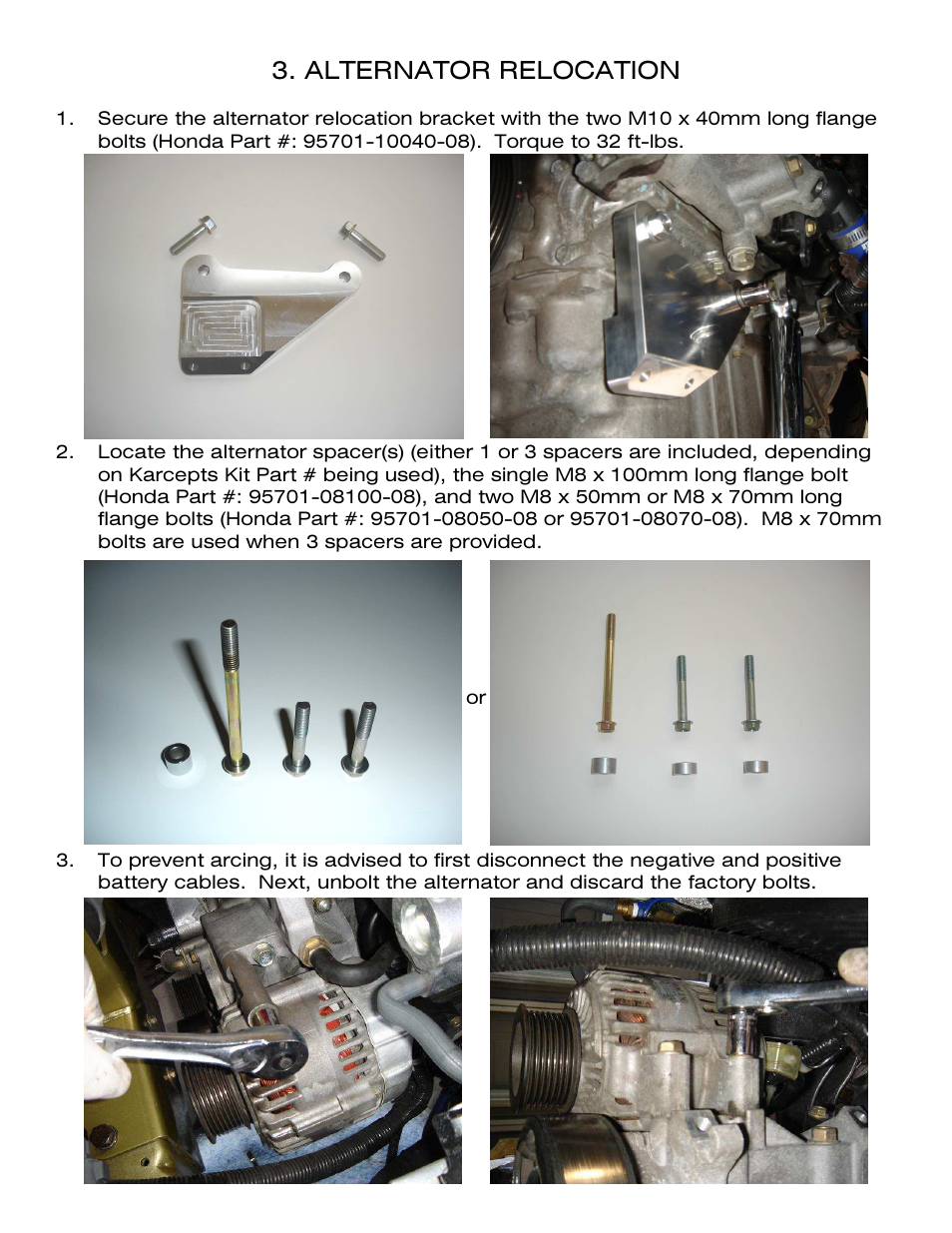 Alternator relocation | Karcepts KPS0X User Manual | Page 5 / 12