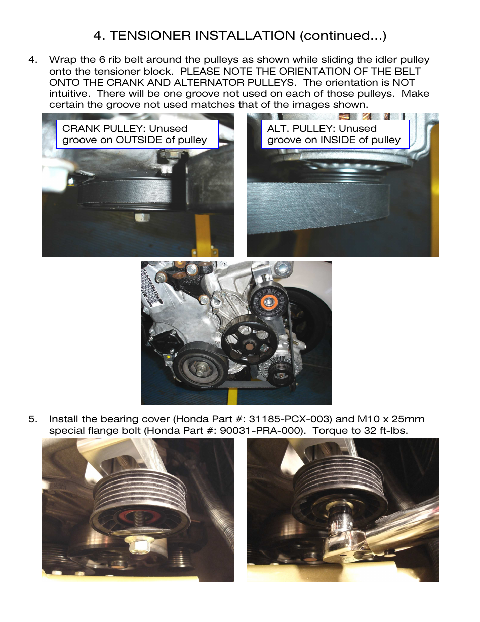 Tensioner installation (continued…) | Karcepts KPS0X User Manual | Page 8 / 12