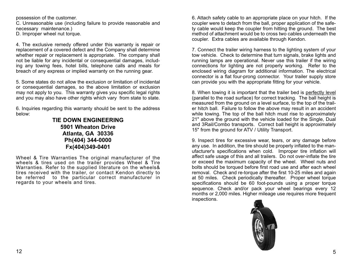 Kendon Stand-Up Trailer User Manual | Page 7 / 10