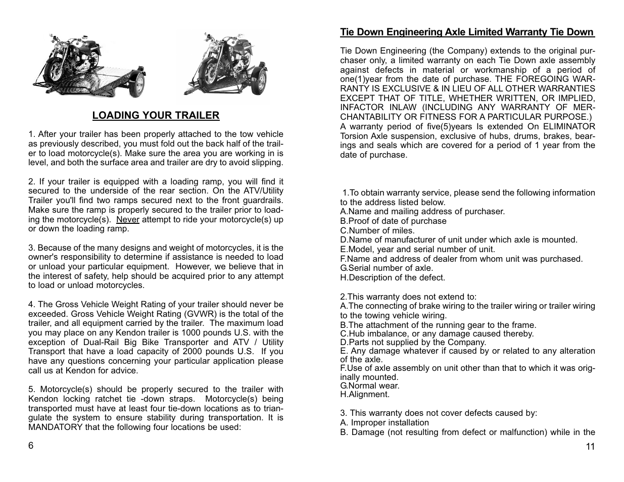 Kendon Stand-Up Trailer User Manual | Page 8 / 10