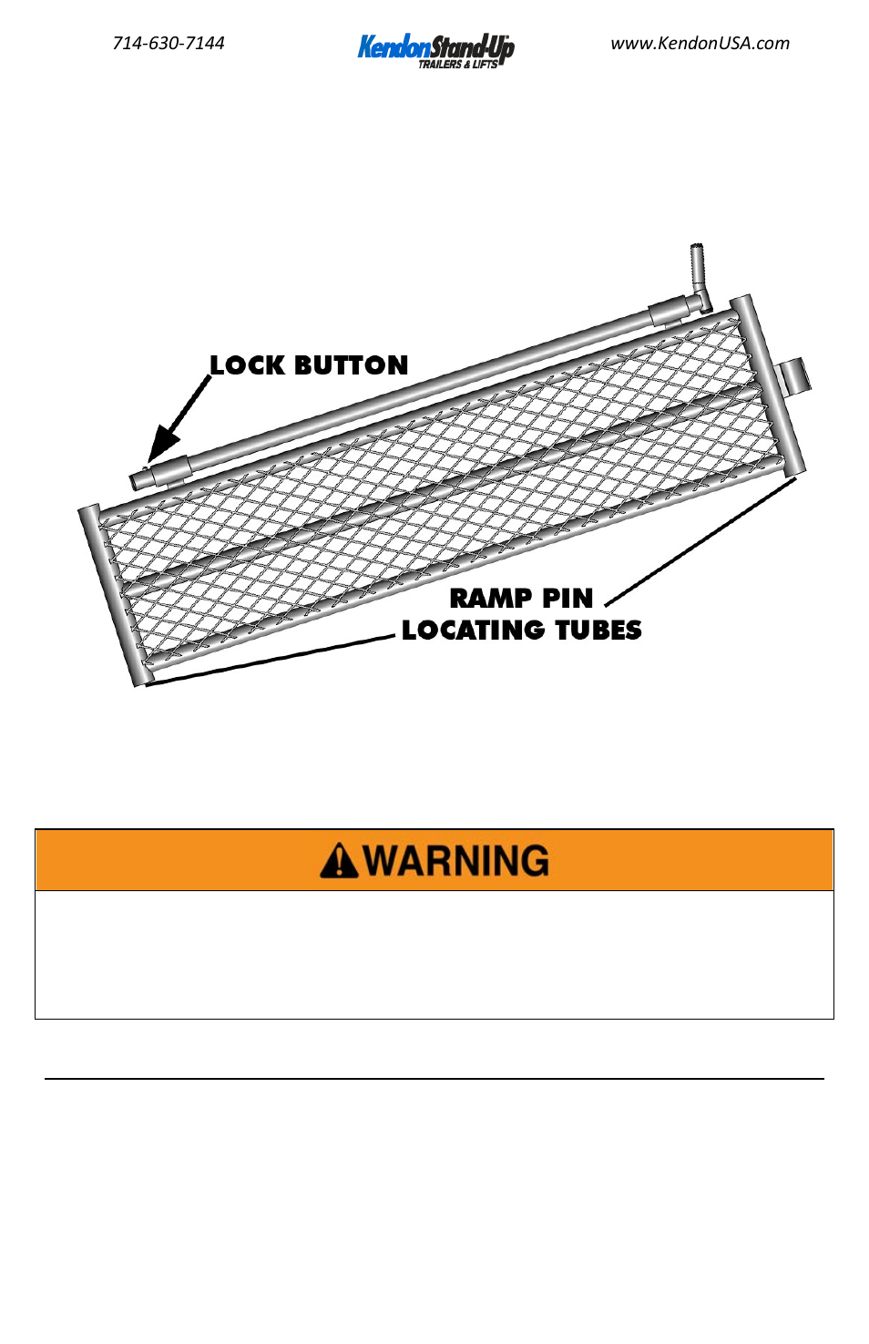 Kendon Single Ride-Up SRL Stand-Up User Manual | Page 14 / 20